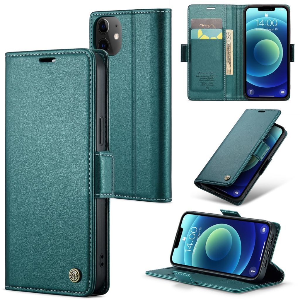 CASEME iPhone 12 Mini Wallet Cover with Stand - Green