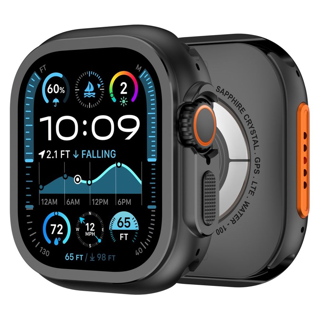 Apple Watch Ultra 3/Ultra 2/Ultra 49 mm deksel til ramme – svart