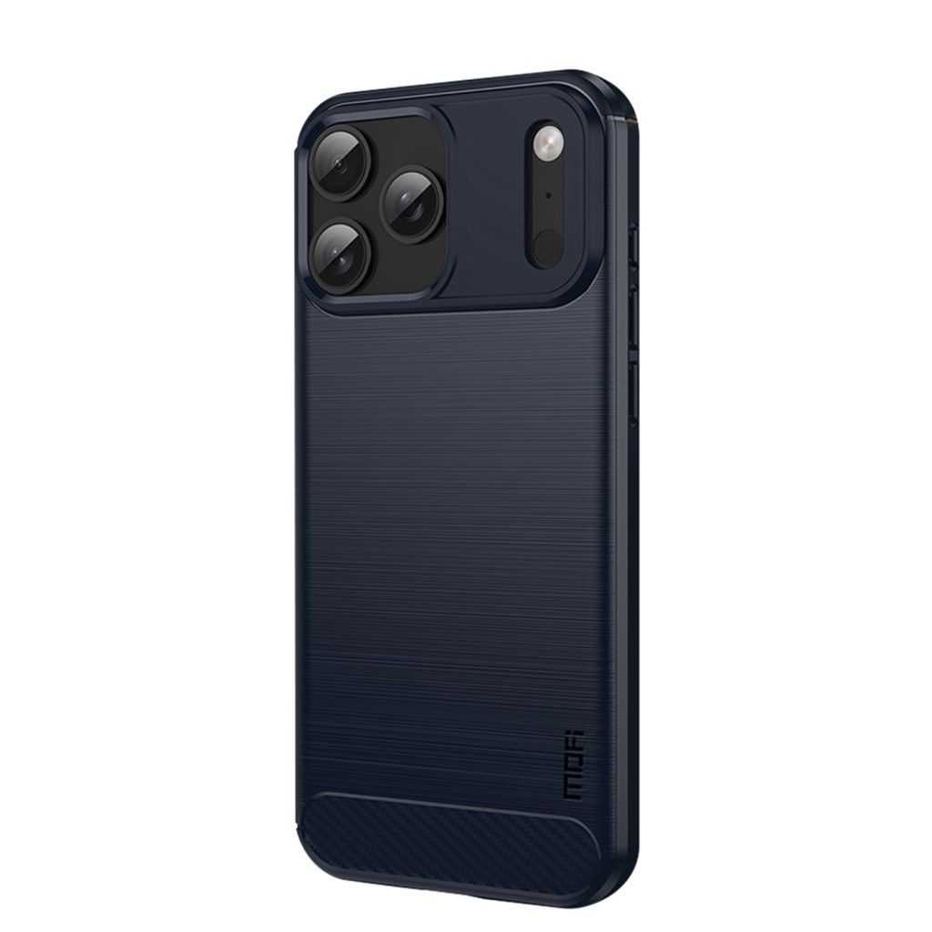 MOFI iPhone 18 Pro Max Kuori hiilikuiturakenteella - Sininen