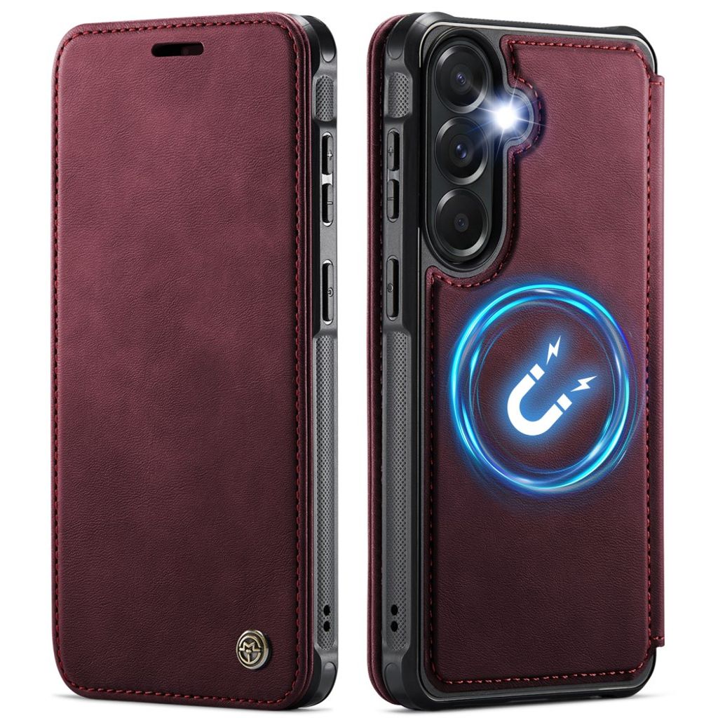 CASEME 053 Samsung Galaxy A17/A16/A26 Lompakkokotelo MagSafe RFID-estävä - Punainen