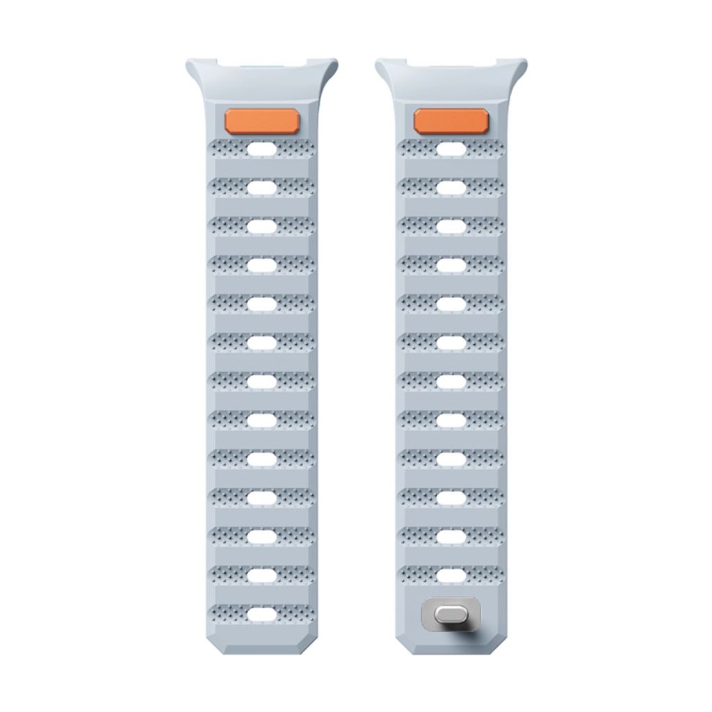 Samsung Galaxy Watch9/9 Classic/8/8 Classic Magnetisk silikon klokkerem - Lys grå