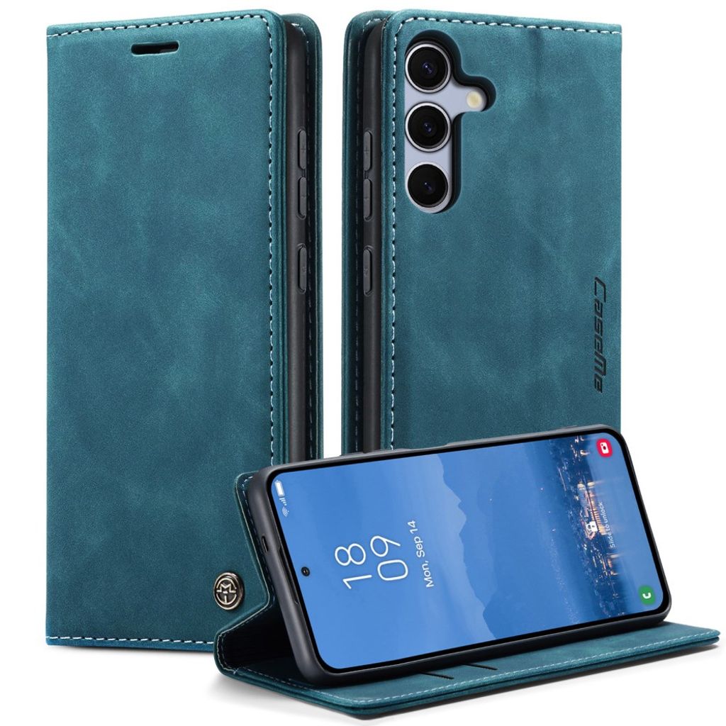 CASEME Samsung Galaxy S25 FE Plånboksfodral med Kortfack - Blå