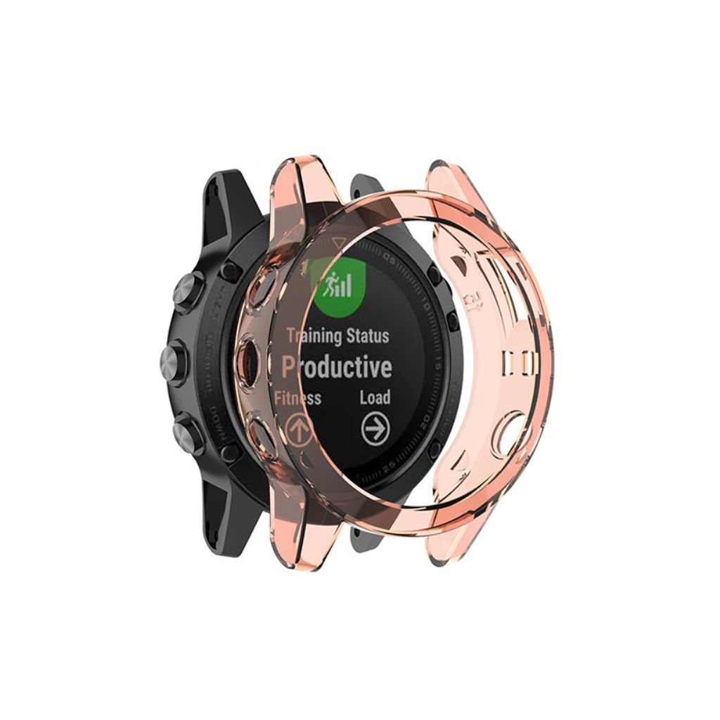 Garmin Fenix 5/5 Plus Case in TPU - Transparent Pink