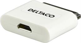 Adapter från Dockkontakt ha till HDMI 19-pin ho, för iPhone och iPad, 0,2m, vit