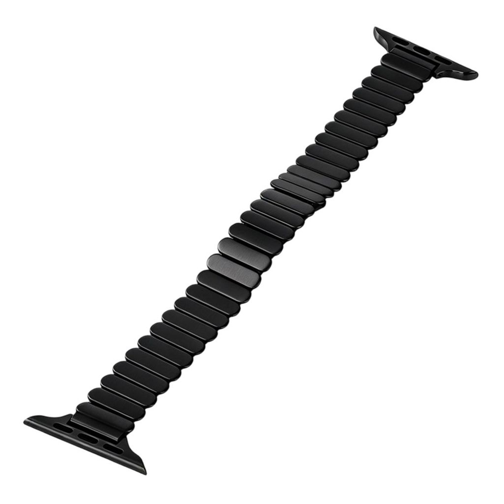 Apple Watch 49/46/44/42mm Klockarband Rostfritt Stål Fjärilsspänne - Svart