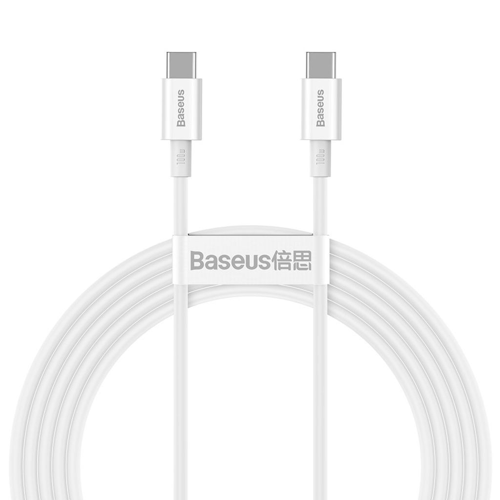 Baseus CATYS-C02 USB-C til USB-C 100W kabel 2m hvid