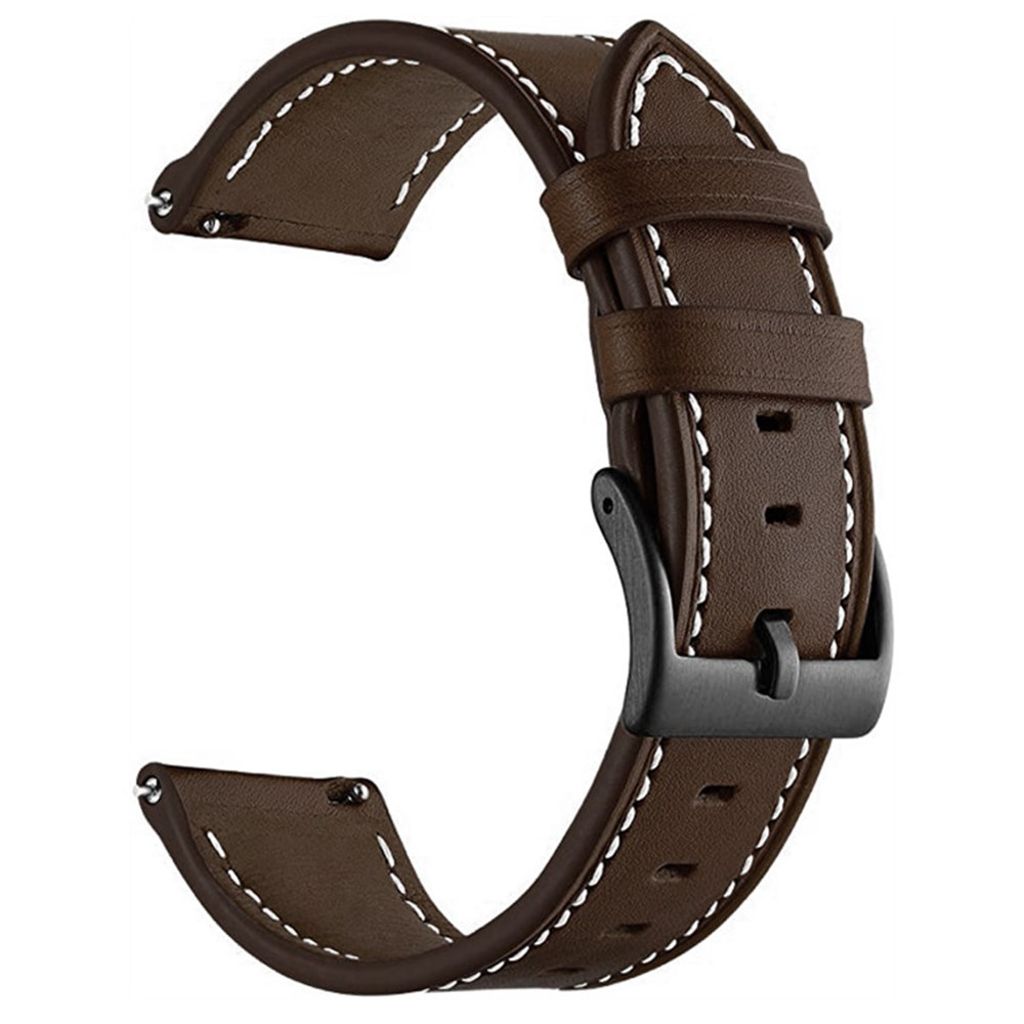 Garmin Forerunner 265 etc. Klockarmband i Läder - Mörkbrun