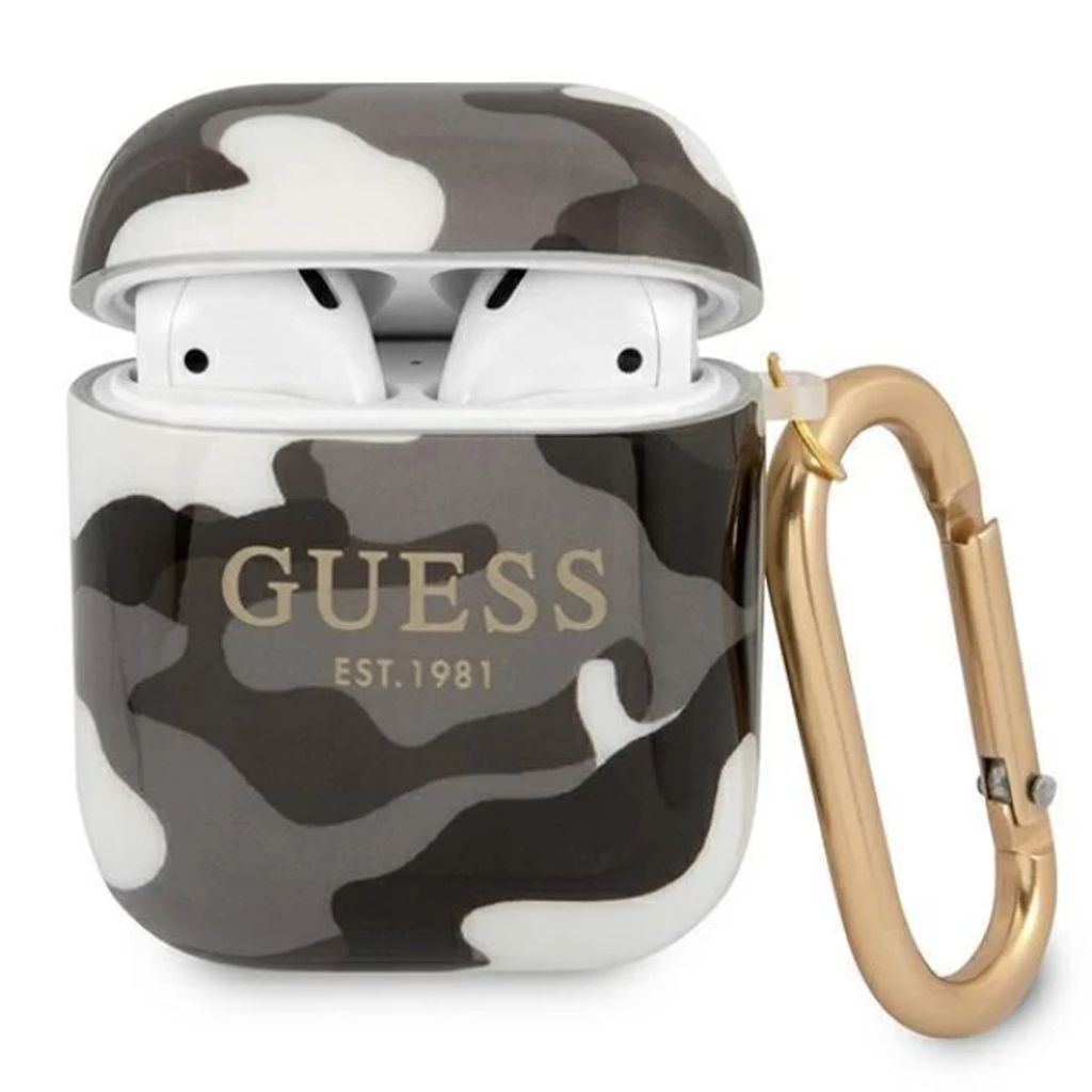 Guess Camo Fodral till AirPods 1/2 - Svart