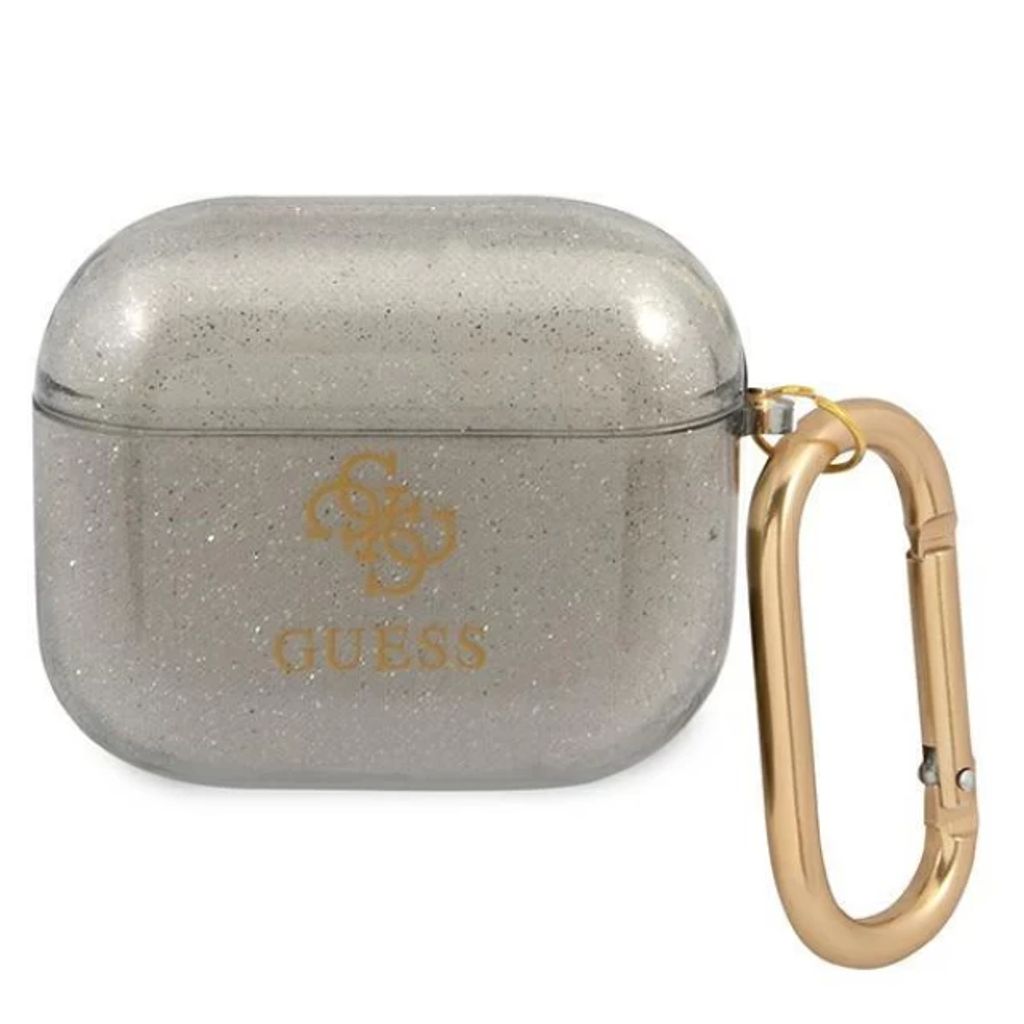 Guess Glitter Fodral till Airpods 3 - Svart