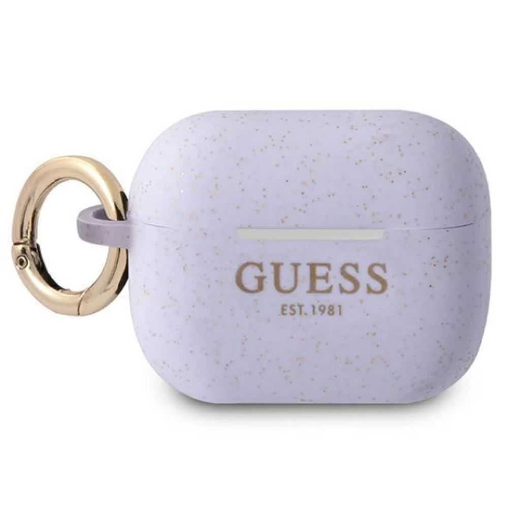 Guess Glitter Silikon Fodral till AirPods Pro - Lila