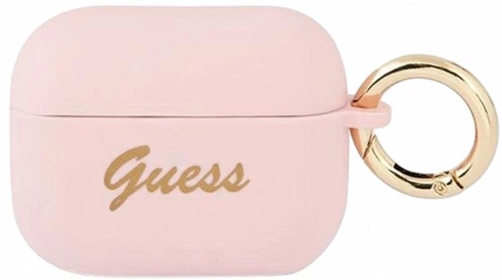 Guess Silicone Vintage Script Fodral till AirPods Pro - Rosa