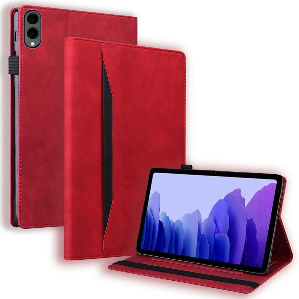 Samsung Galaxy Tab S12 Plus Folio flip cover med kortlommer - Rød