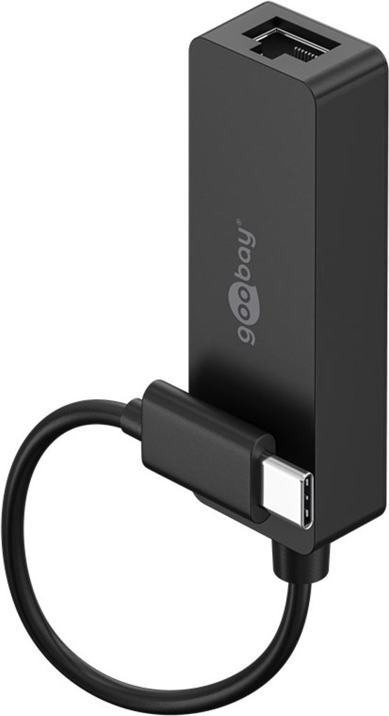 Goobay USB-C til Ethernet-adapter – Sort