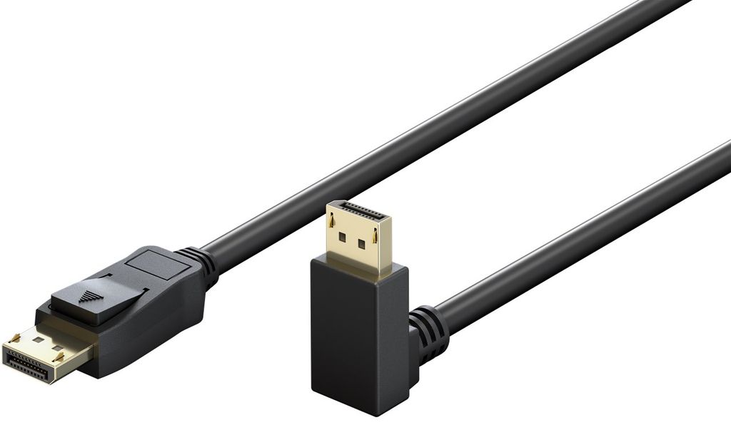 Goobay DisplayPort-kabel vinklet op/ned, 54 Gbit/s, 5m