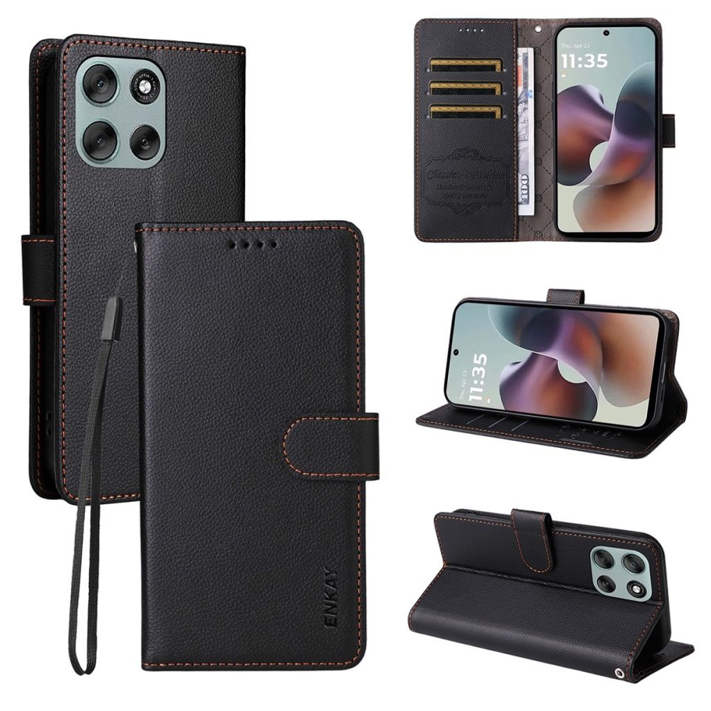 ENKAY HAT PRINCE Motorola Moto G86 5G / G86 Power 5G wallet cover - Black