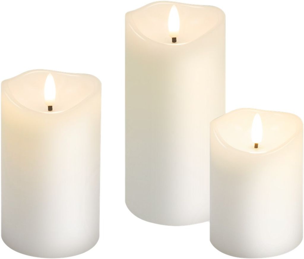 Gooobay LED-kynttilä 3 kpl – Valkoinen vaha