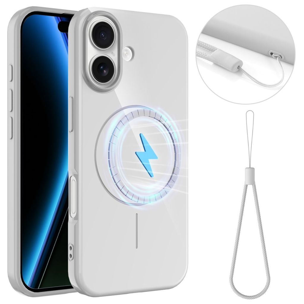 iPhone 17 MagSafe-kompatibelt Skal med Bärrem - Vit