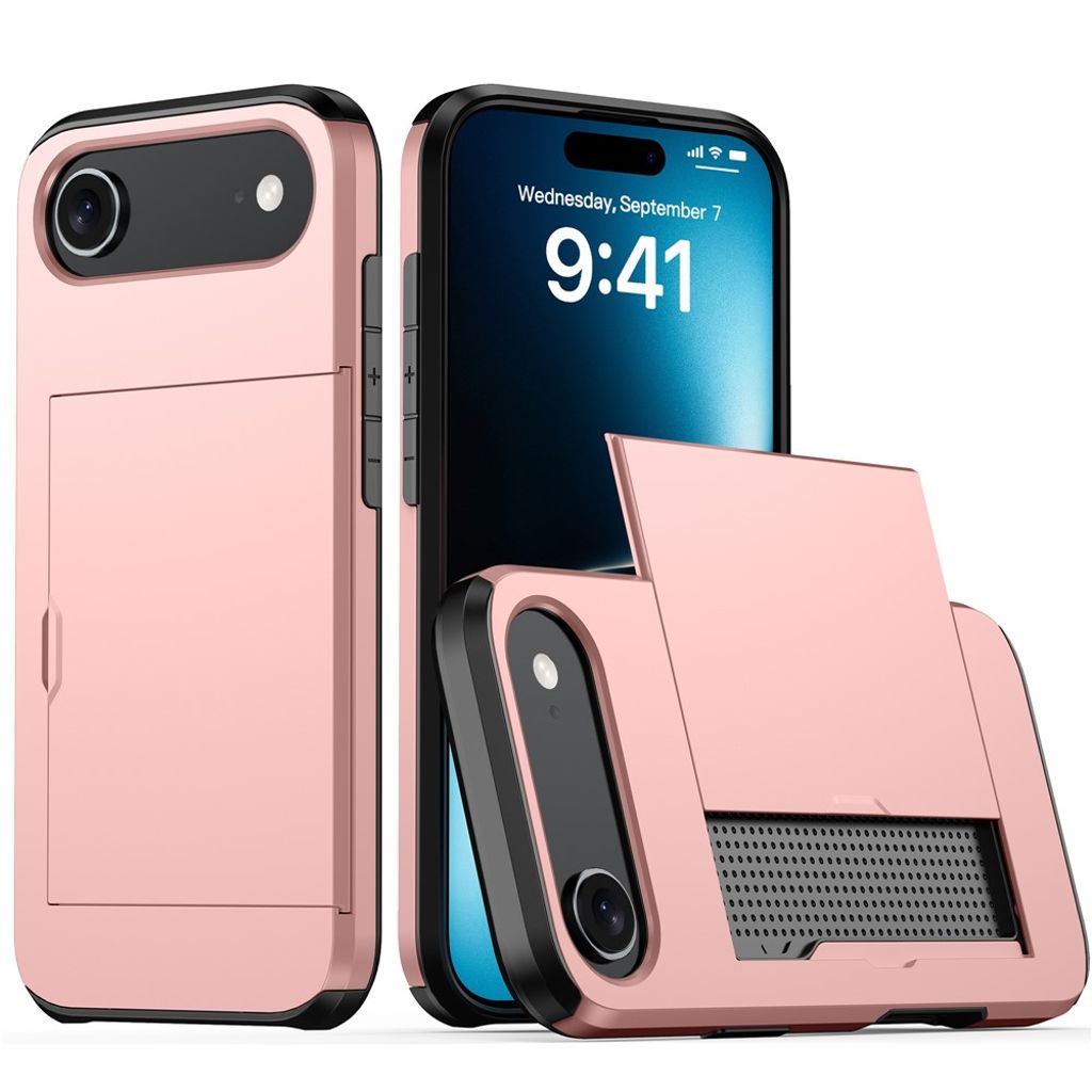 iPhone 17 Air Kuori, Korttipaikka - ruusu kulta