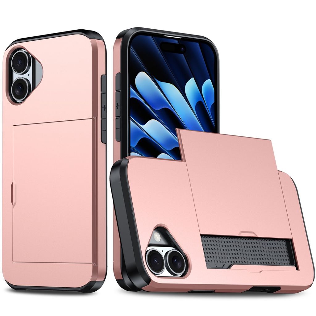 iPhone 17 Deksel med kortspor - Rose gull