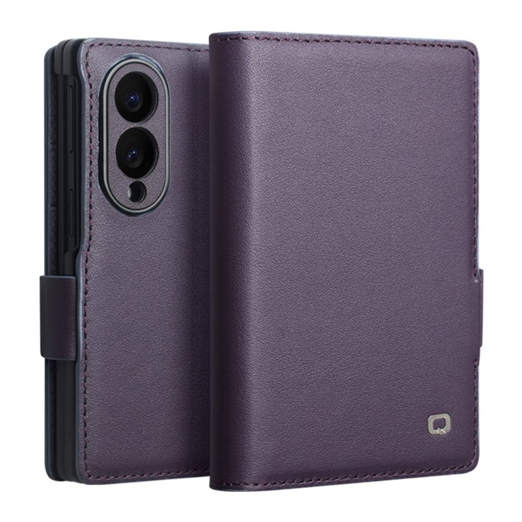 QIALINO Samsung Galaxy Z Fold8 Flip cover i ægte læder - Lilla