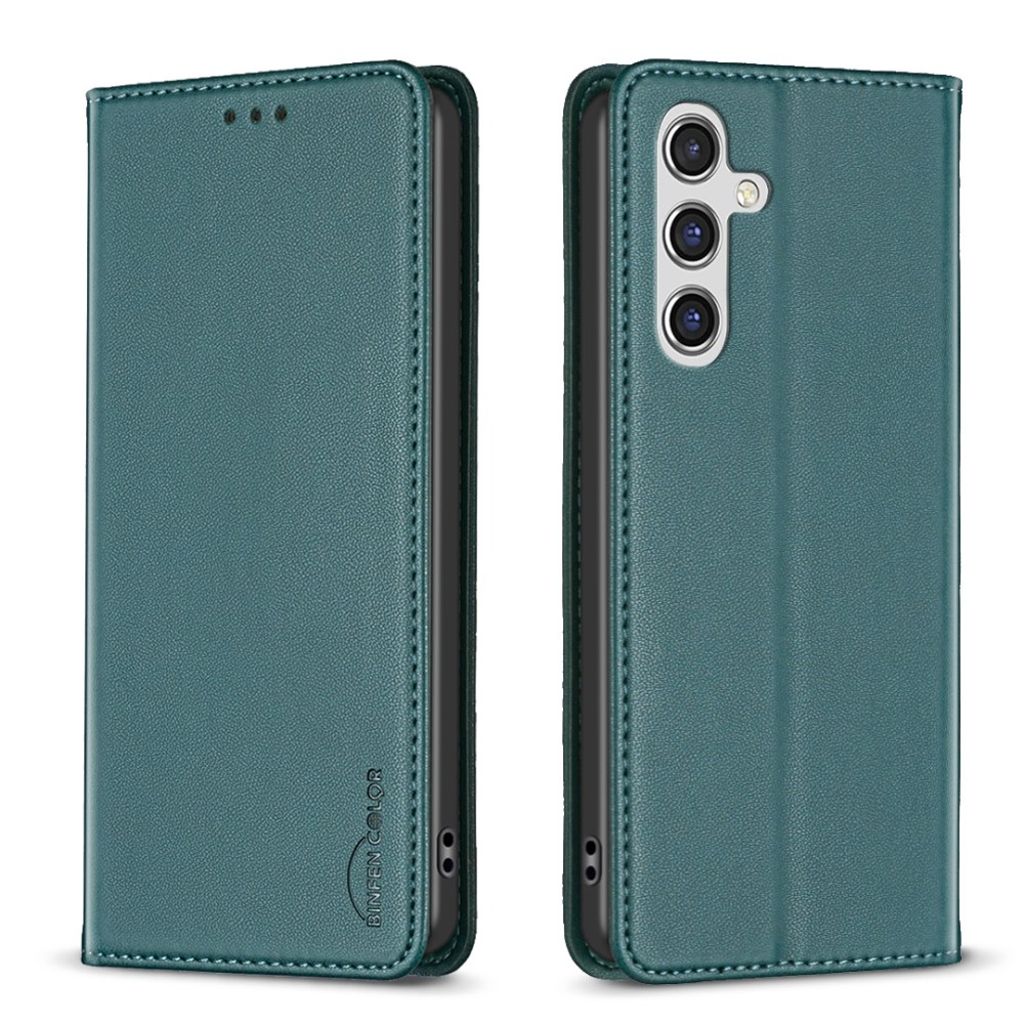 BINFEN COLOR Samsung Galaxy S25 FE Kotelo Jalusta - Vihreä