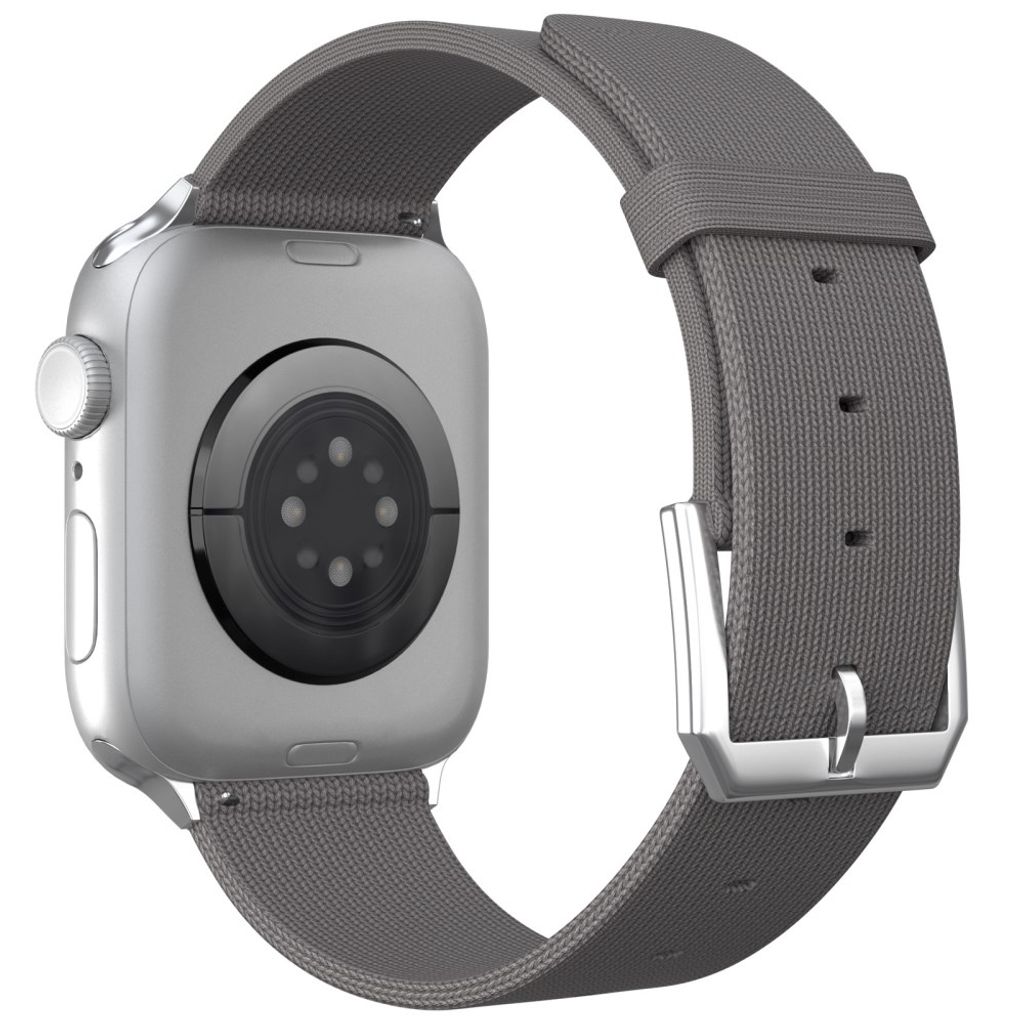 Apple Watch 42 / 41/ 40 / 38mm Justerbart klockarmband i nylon - Grå