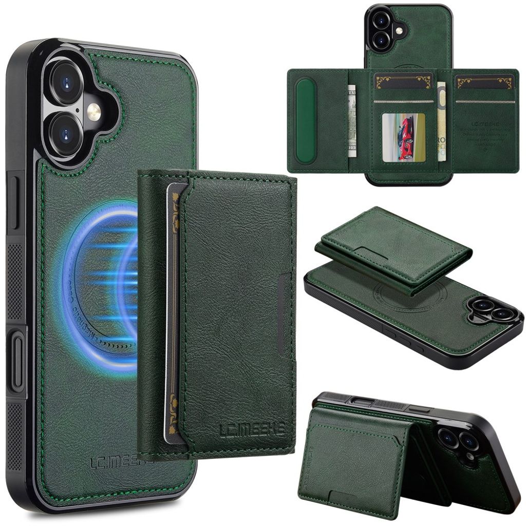 LC.IMEEKE iPhone 17 MagSafe case with wallet - Green
