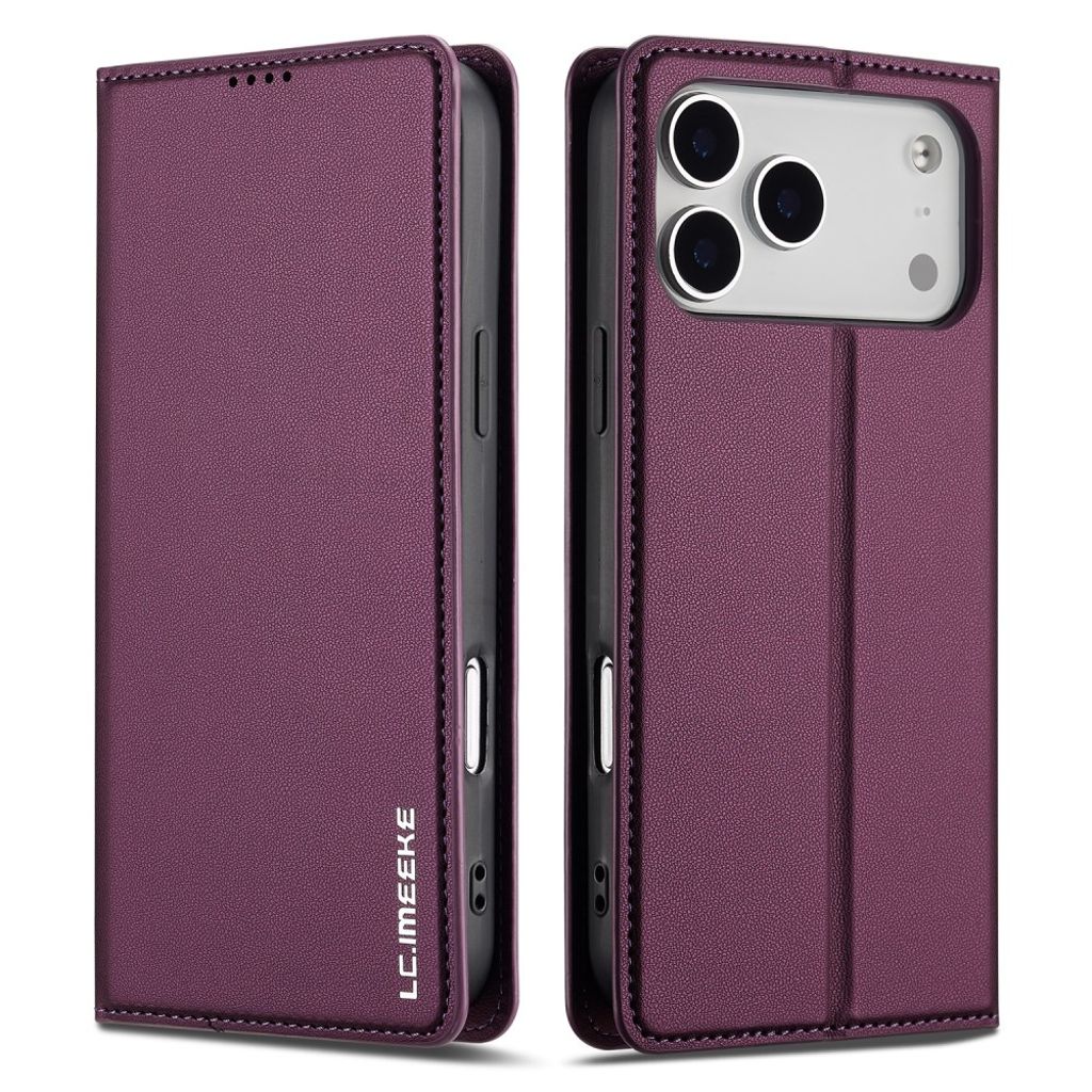 LC.IMEEKE iPhone 17 Pro Max Wallet Cover - Purple