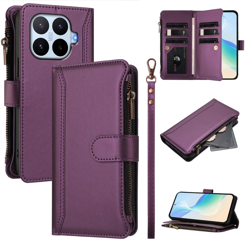 Xiaomi 17T Pro Lompakkokotelo 9 korttipaikalla - Violetti