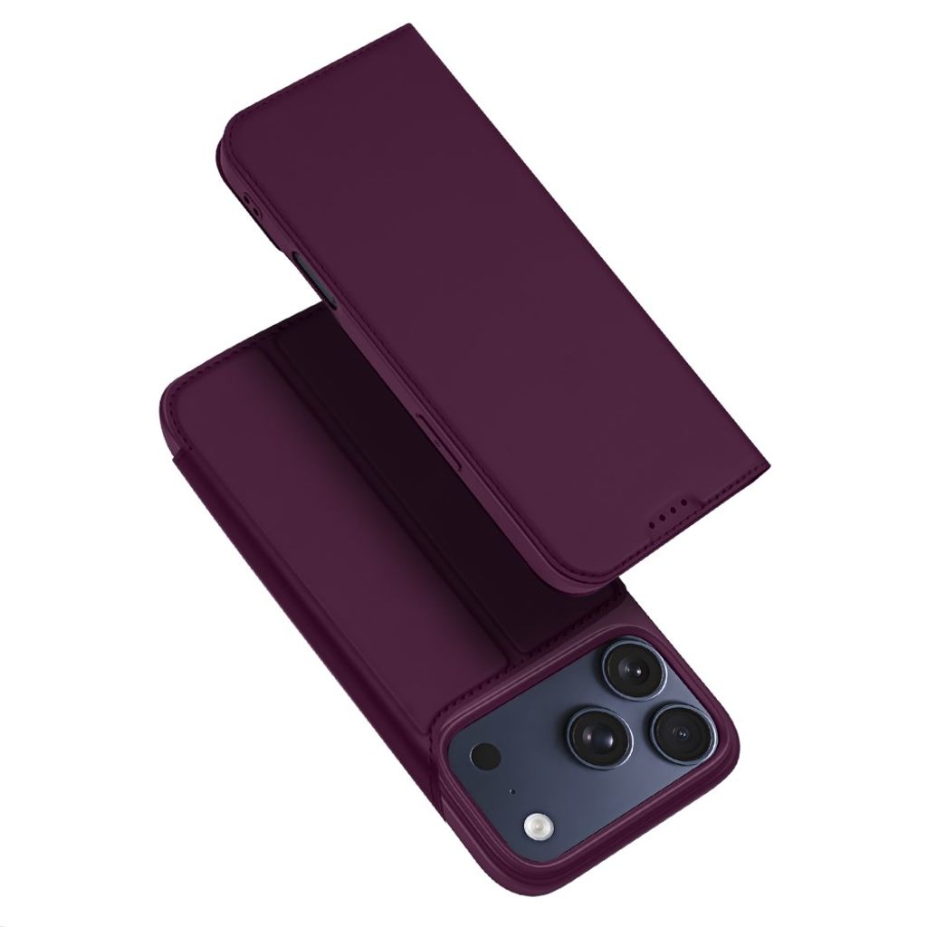 DUX DUCIS iPhone 18 Pro Max / 17 Pro Max Lompakkokotelo PU-nahka - Dark Cherry