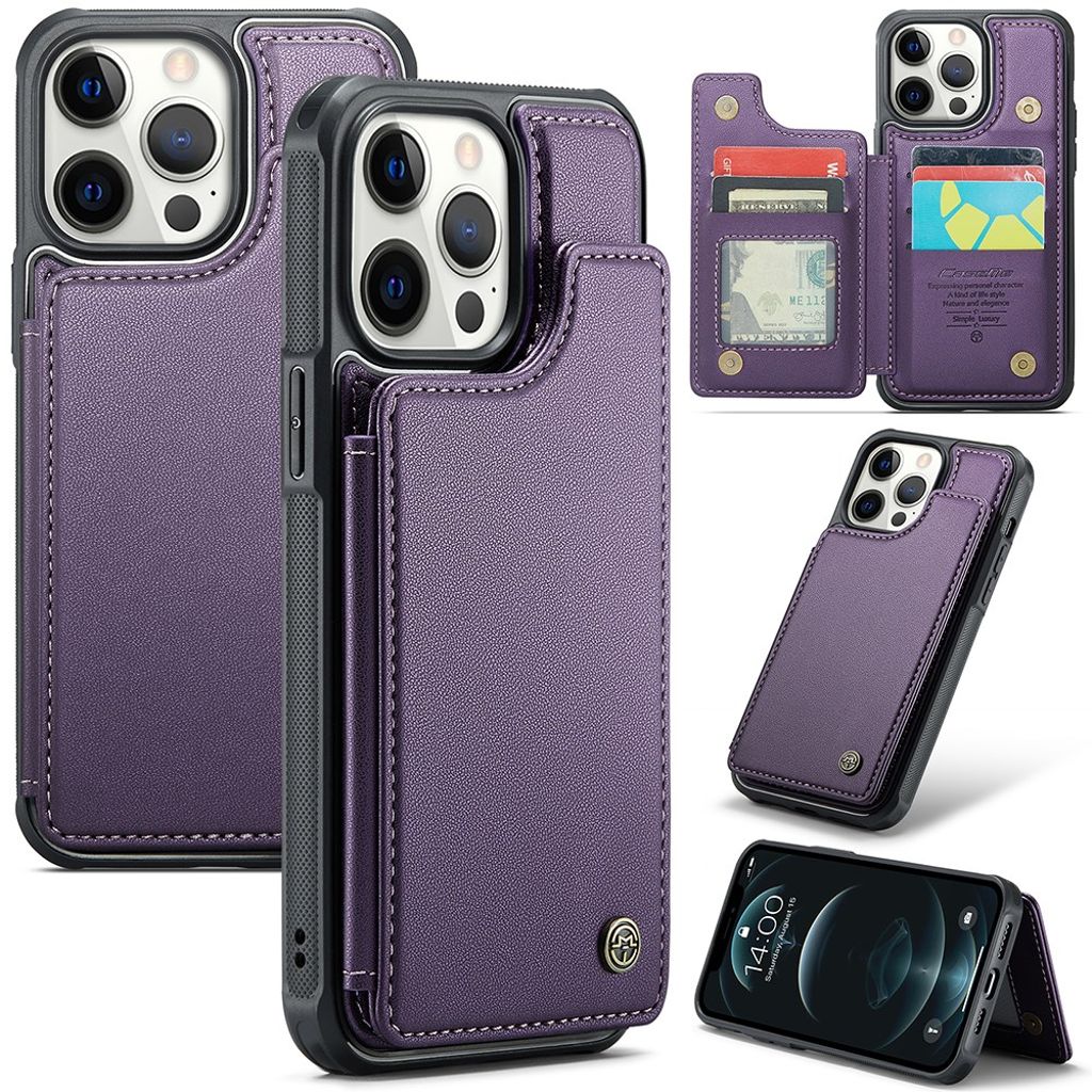 CASEME iPhone 12 Pro Max Cover med Pung - Lilla