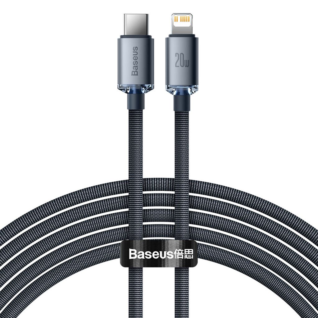 Baseus CAJY000301 Lightning til USB-C PD QC kabel 20W 2m – sort