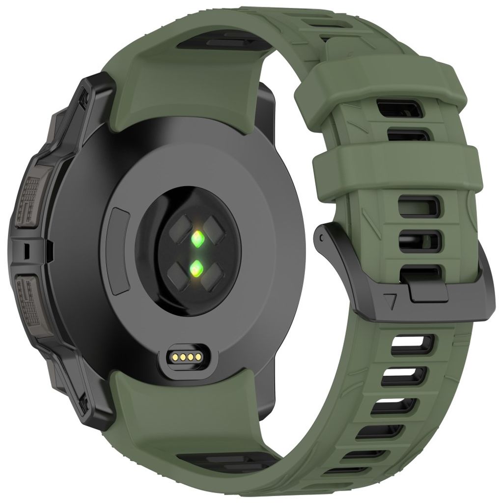 Garmin Instinct 3 45mm Watch Strap in Silicone - Green, Black