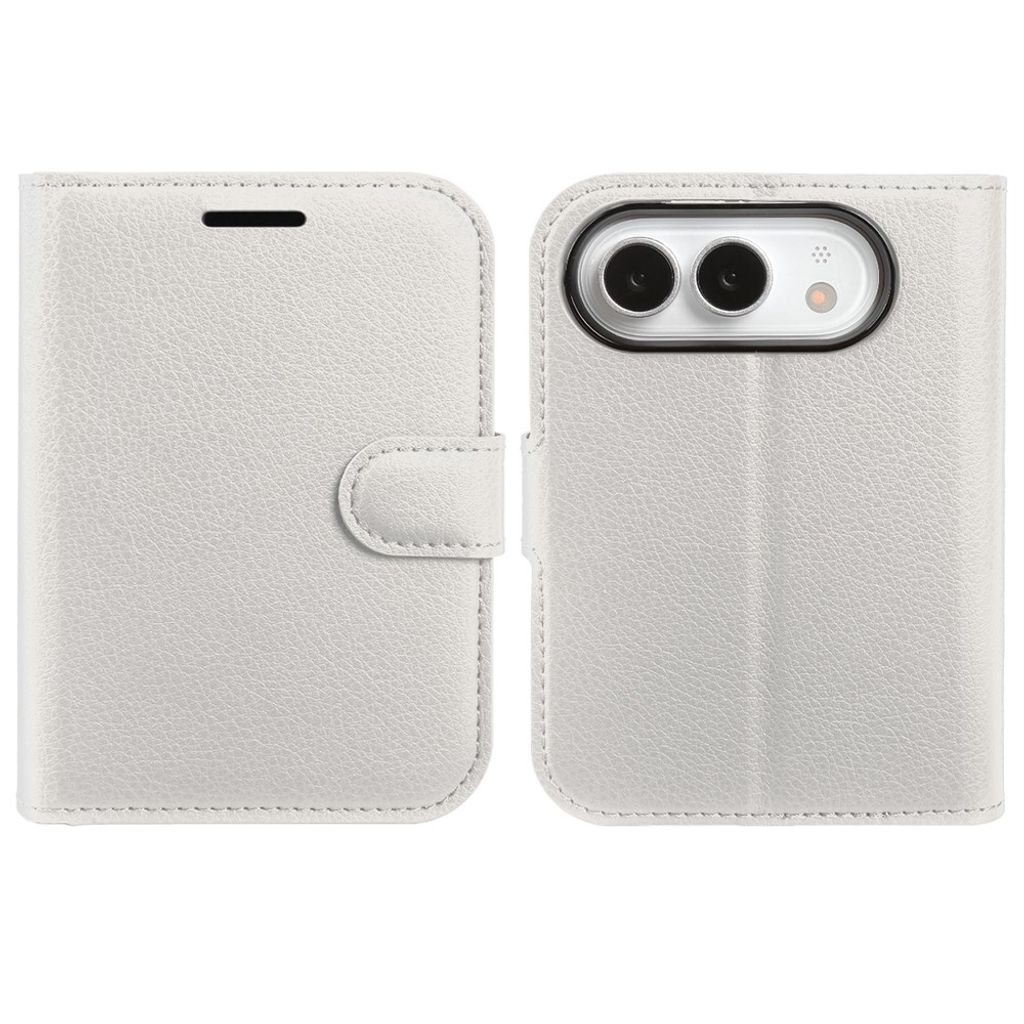 iPhone Duo Lompakkokotelo PU-nahka - Valkoinen