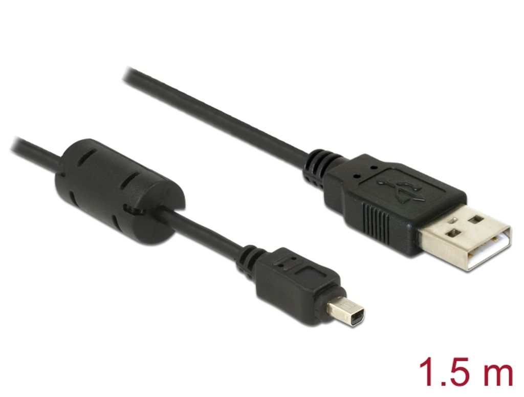 Delock Kamerakabel USB-B mini 4-bens han til USB-A 1,5m han