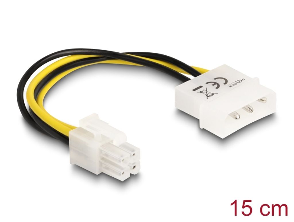 Delock-kaapeli P4uros - Molex 4-pinninen uros