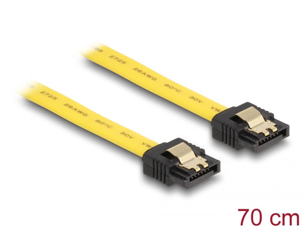 Delock SATA 6 Gb/s Kabel 70cm - Gul