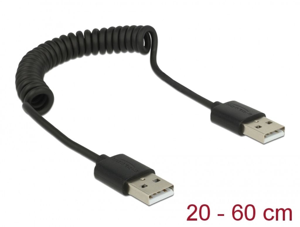 Delock USB 2.0-A uros/uros kierrekaapeli