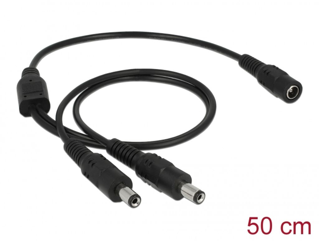 Delock Kabel DC-splitter 5,5 x 2,1 mm 1 x hona till 2 x hane
