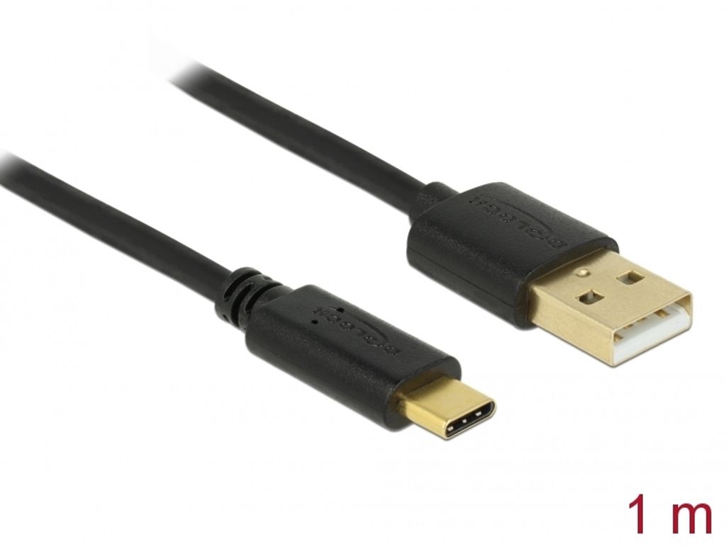 Delock USB-A til USB-C-kabel, 1 m