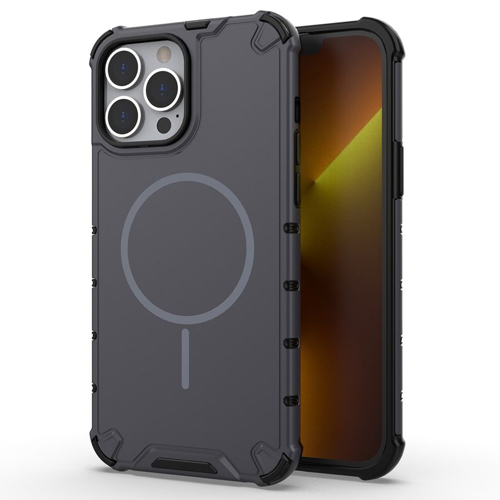 iPhone 14 Pro MagSafe-kuori Iskunkestävä - Harmaa