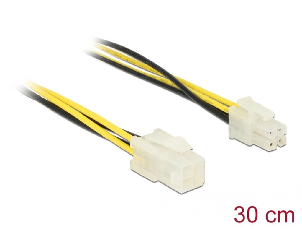Delock Jatkokaapeli P4 4-nastainen uros - P4 4-nastainen naaras, 30 cm