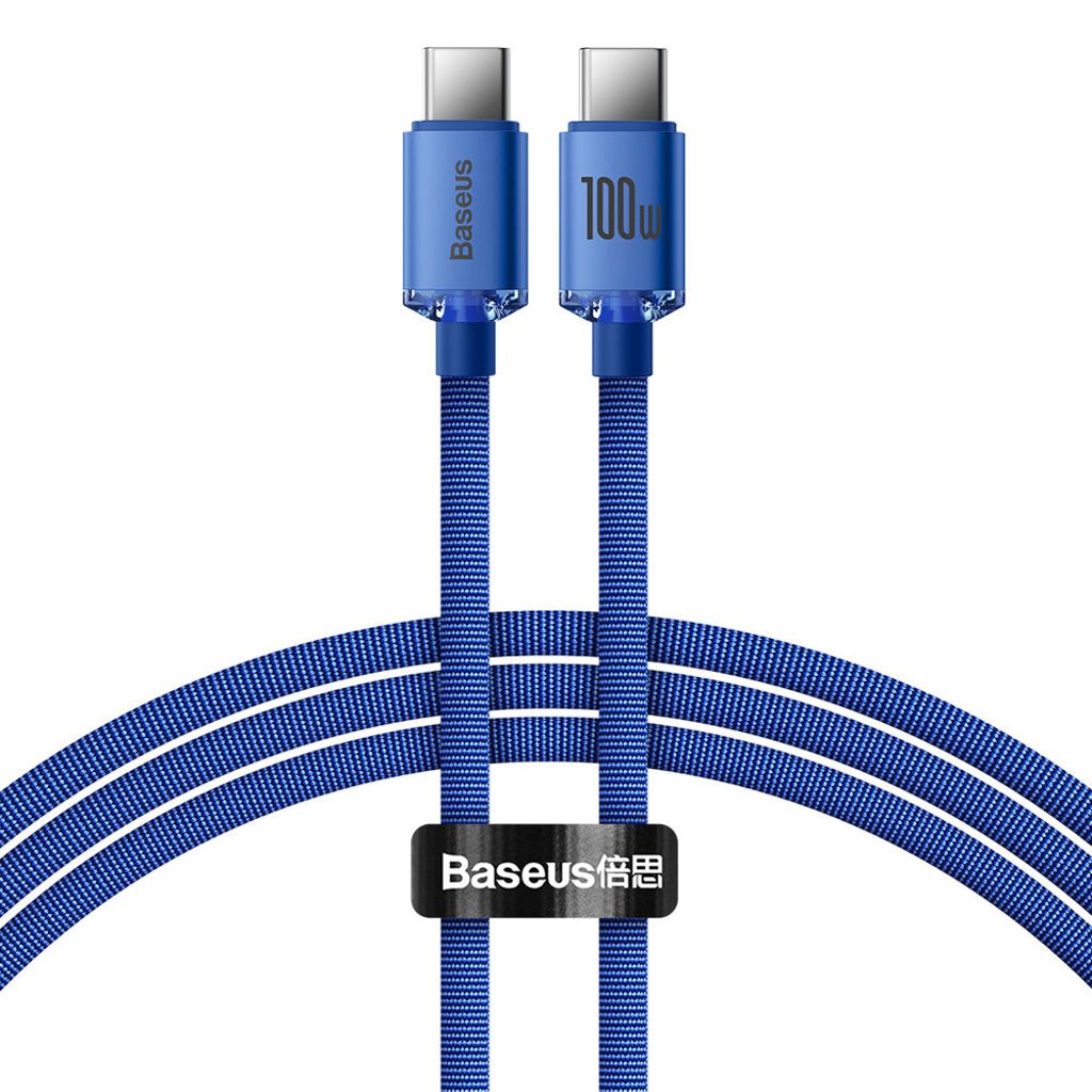 Baseus CAJY000603 USB-C til USB-C PD kabel 100W 1.2m – blå