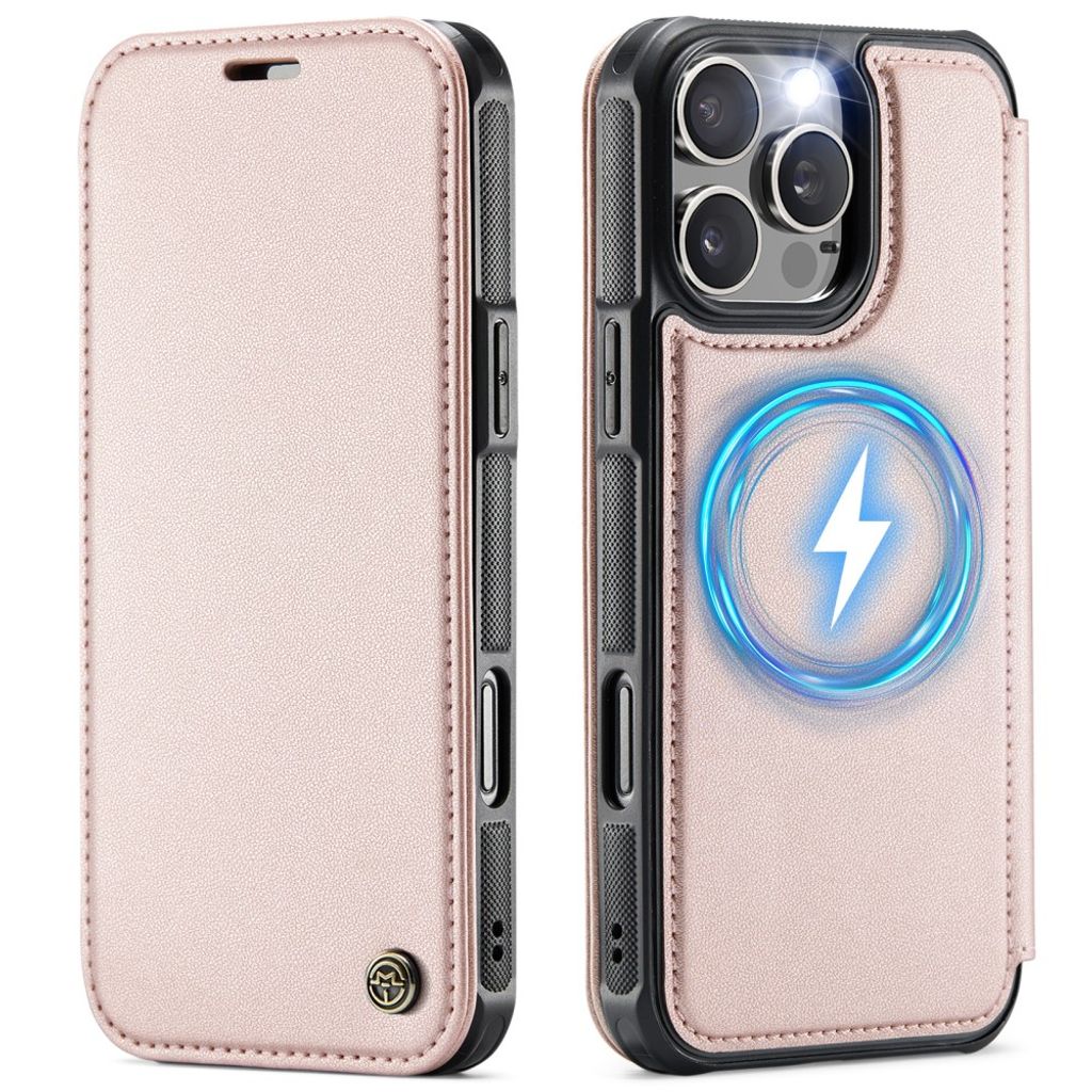 CASEME 053 iPhone 12 Pro Max Lommeboketui MagSafe RFID Blokkerende - Lysrosa