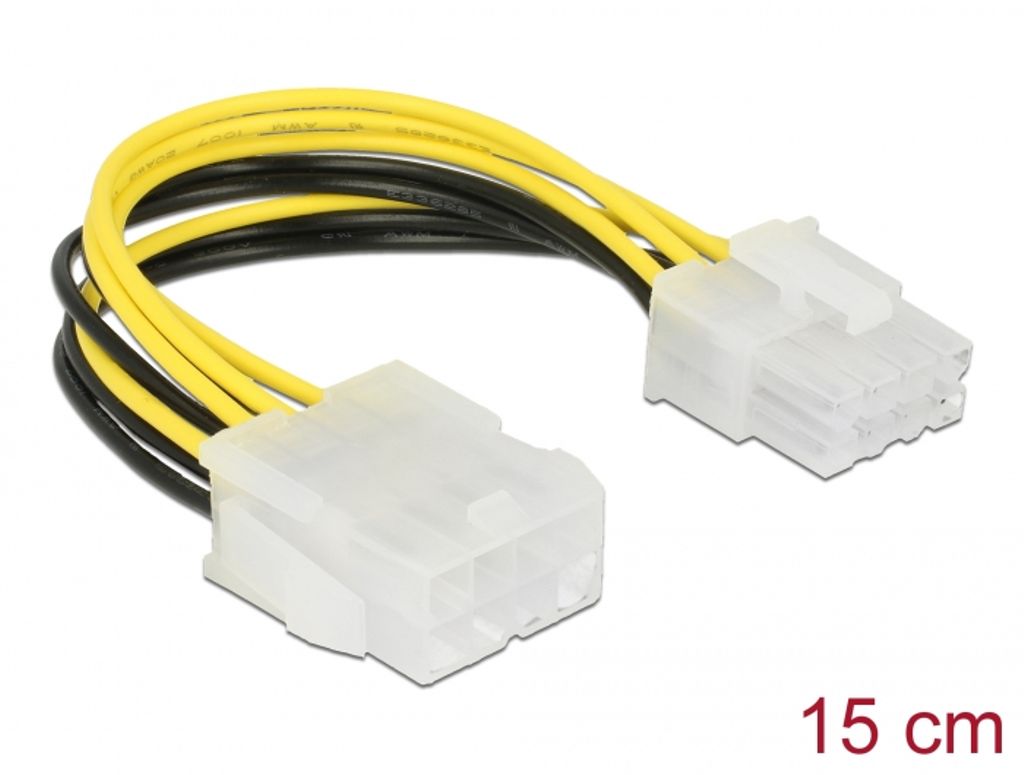 Delock Jatkokaapeli Virtalähde 8-nastainen EPS uros-naaras 15 cm