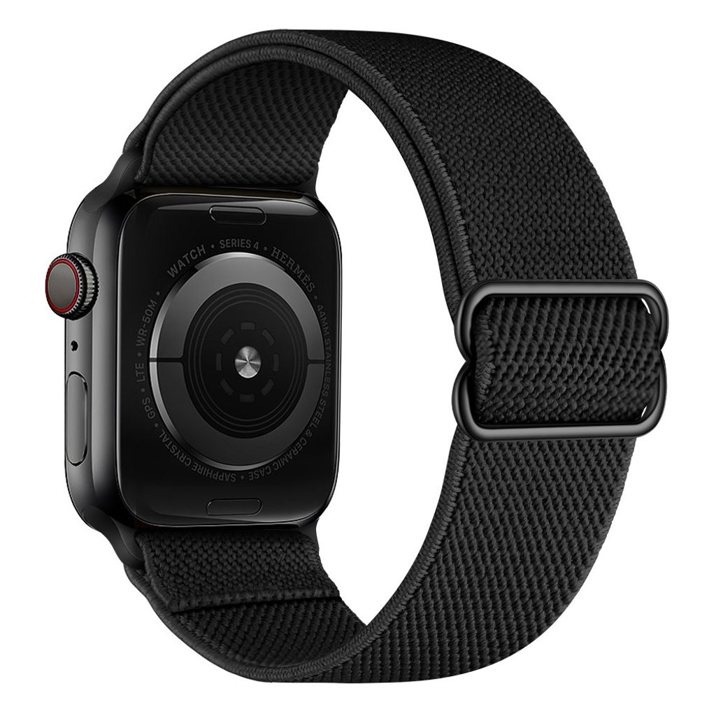 Apple Watch 42/44/46/49mm Urrem Flettet Nylon – Sort