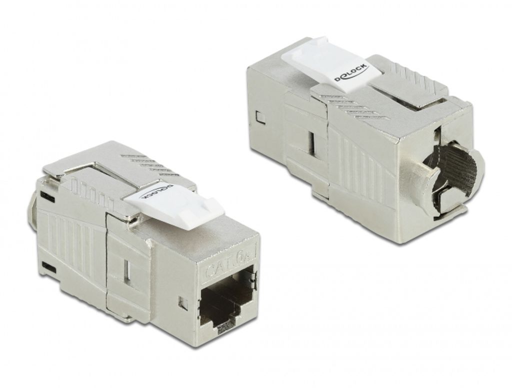 Delock Keystone-modul RJ45 hun Cat.6A til LSA - sølv