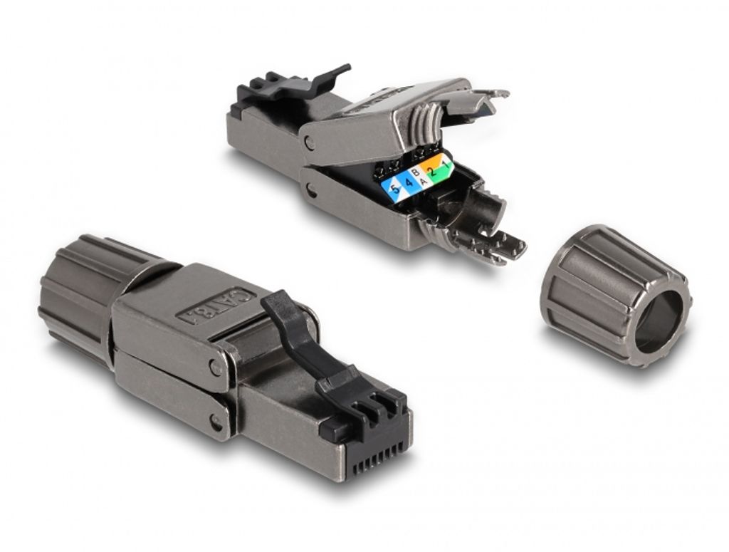 Delock RJ45-kontakt Cat.8.1 STP – silver