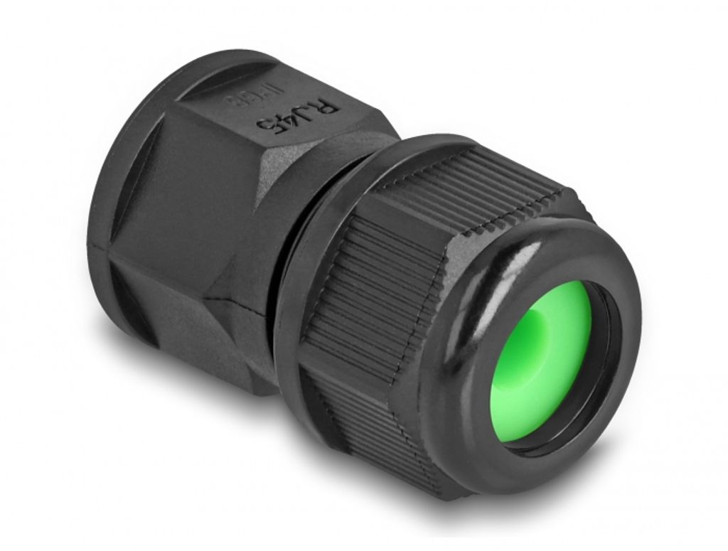 Delock genomgångskoppling för RJ45-nätverkskablar – svart