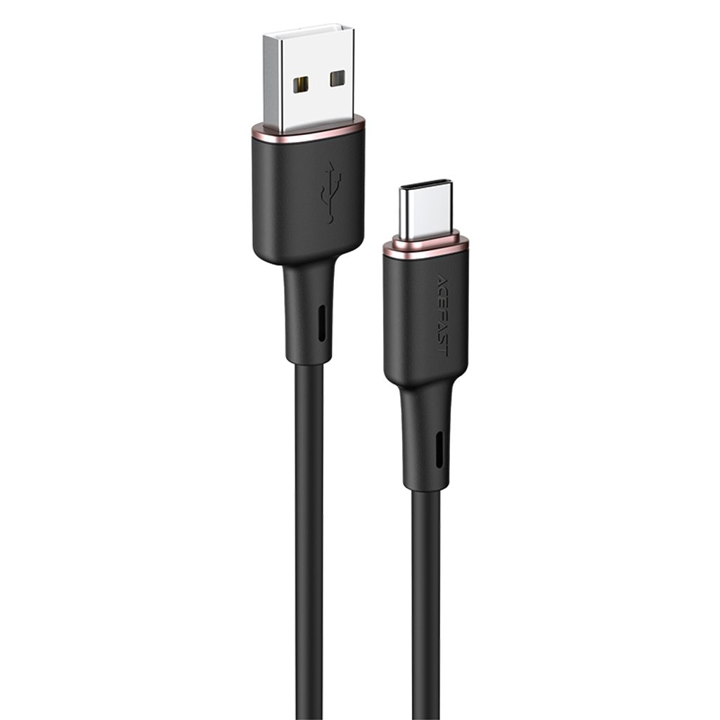 Acefast USB cable - USB Type C 1.2m, 3A svart (C2-04 black)
